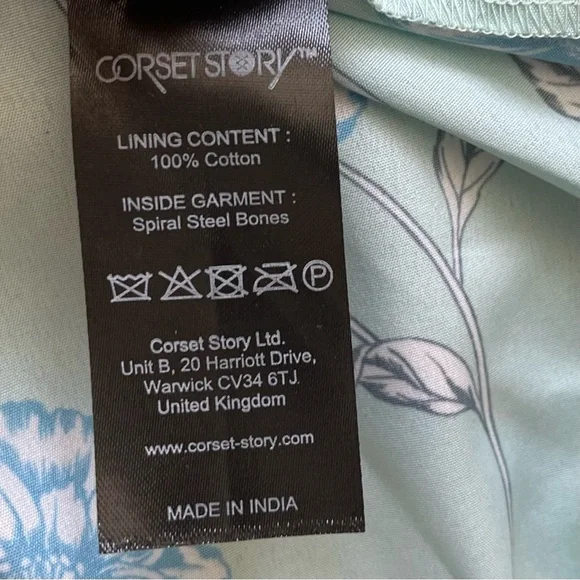 CORSET STORY NWT Tropical Mesh Panel Corset Dress Romantic Feminine Victorian - Picture 10 of 16